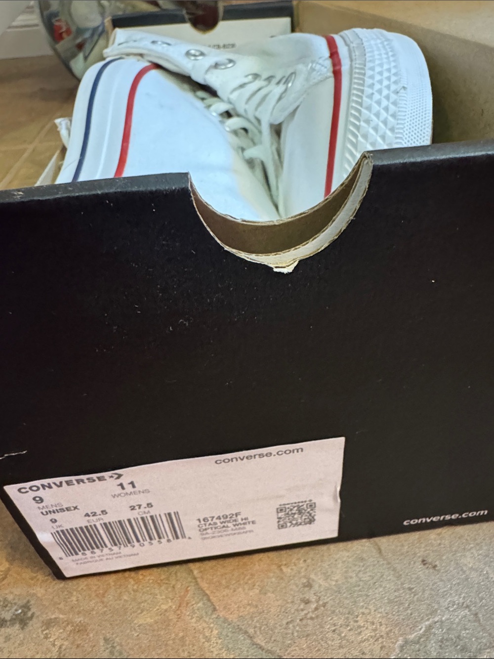 Chuck Taylor All Star High-Top Sneaker UNISEX MENS 9 WOMENS 11 WIDE NEW IN BOX - Picture 9 of 9